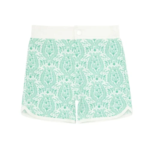 minnow Boys Board Short Abaco Green Paisley Clearance