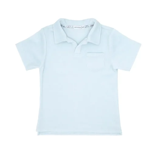 minnow Boys French Terry Polo Shirt Light Blue Outlet
