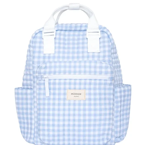 minnow Everyday Backpack Oasis Blue Gingham Online