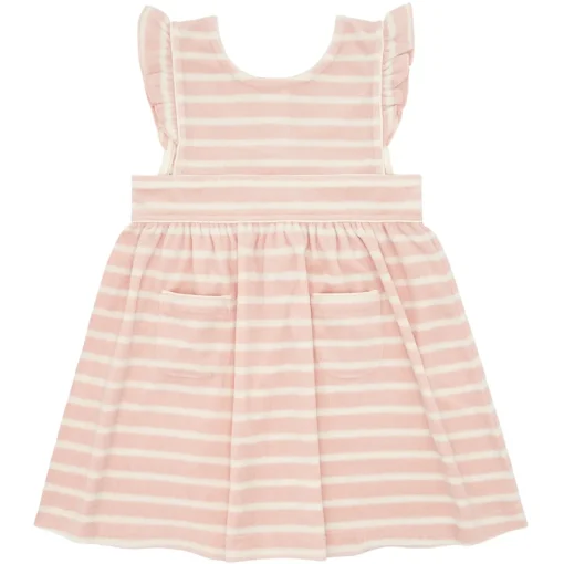 minnow Girls French Terry Pinafore Dress | Swim Pink And Cream Best