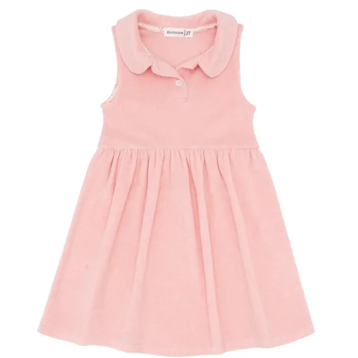 minnow Girls French Terry Tennis Dress Conch Pink Clearance