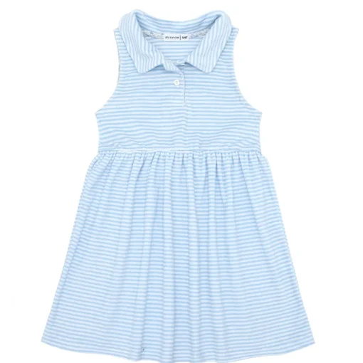 minnow Girls French Terry Tennis Dress Powder Blue Stripe Sale