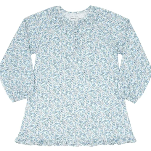 minnow Girls Pima Dress Slate Floral New