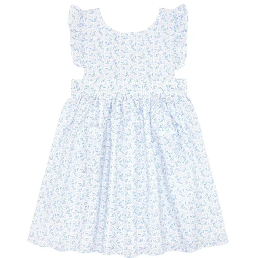 minnow Girls Pinafore Dress Briland Blue Botanic Hot