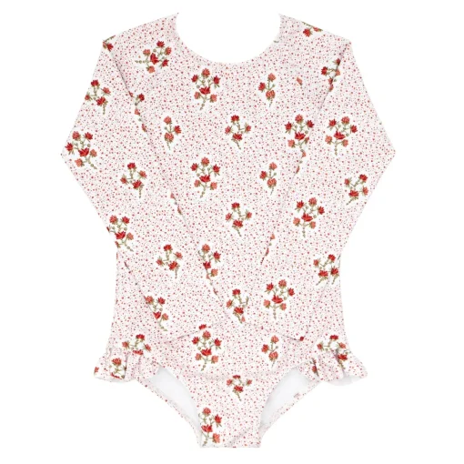 minnow Girls Rashguard One Piece | Swim Raspberry Red New