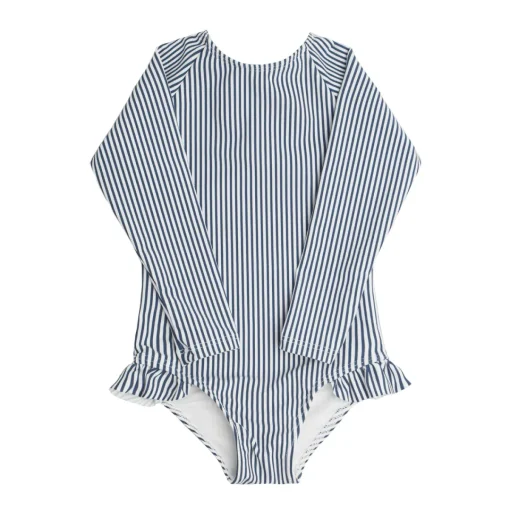 minnow Girls Rashguard One Piece | Swim Navy Stripe Online