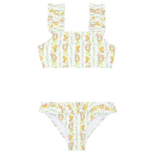 minnow Girls Ruffle Strap Bikini Linear Citrus Fashion