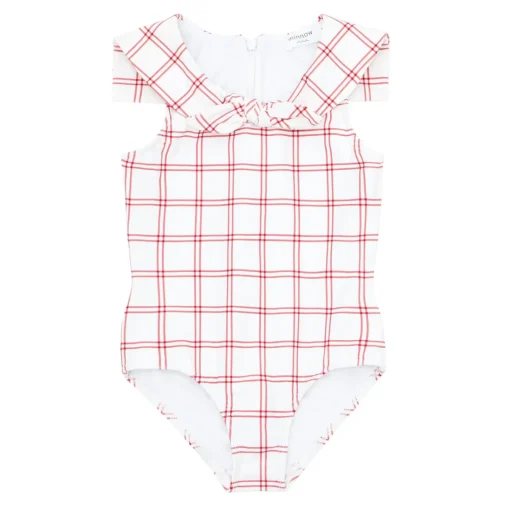 minnow Girls Sailor One Piece Windowpane Fashion