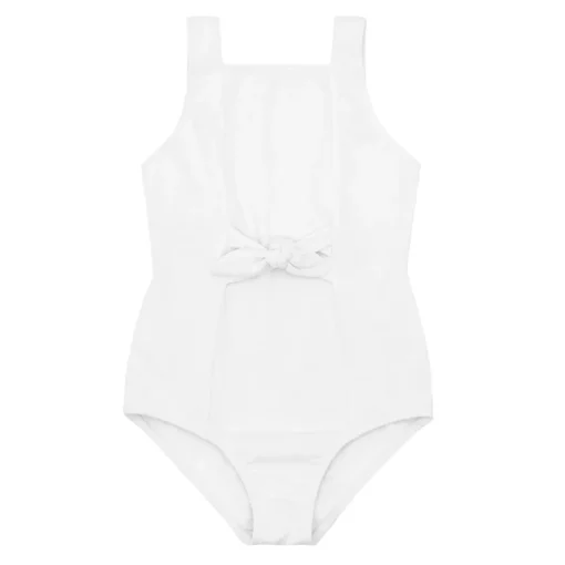 minnow Girls Tie Front One Piece Alys White Best