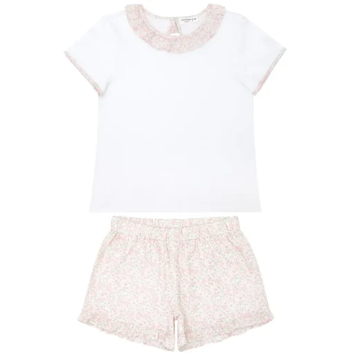 minnow Girls T-Shirt And Short Set Antique Floral Hot