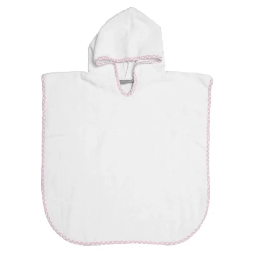 minnow Louelle Dusty Pink Gingham Terry Poncho White Outlet