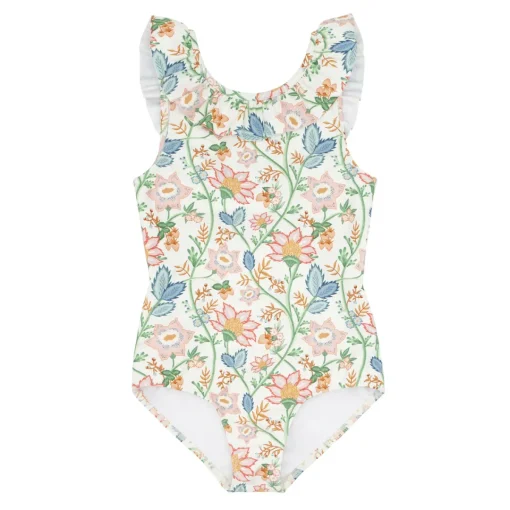 minnow X Daphne Oz Girls Ruffle Collar One Piece Wild Bloom Floral Sale