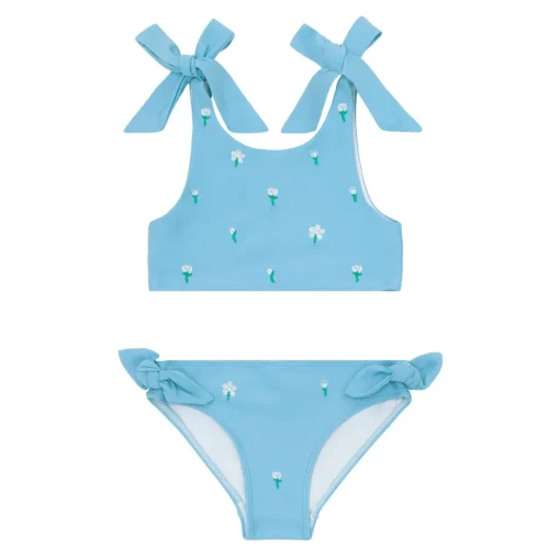 minnow X Fanm Mon Girl's Tie Knot Bikini Lagoon Sale