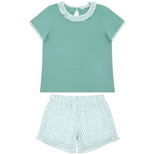 minnow X Sister Parish Girls T-Shirt And Short Set Sea Leaf Online