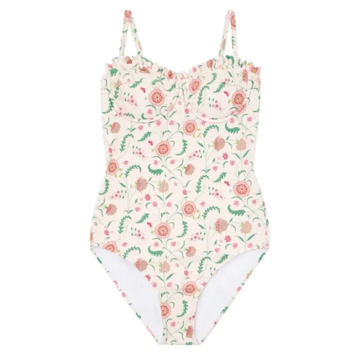 minnow X Sister Parish Women's Ruffle Edge One Piec Cloister Botanical Hot