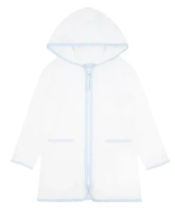 minnow Unisex French Terry Hooded Zipper Coverup | Swim White Outlet