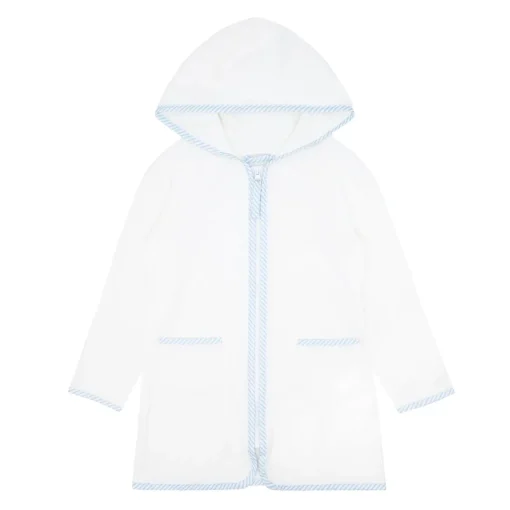 minnow Unisex French Terry Hooded Zipper Coverup | Swim White Outlet
