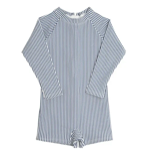 minnow Unisex Rashguard One Piece Navy Stripe Best