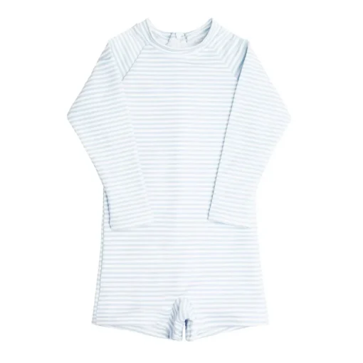 minnow Unisex Rashguard One Piece Powder Blue Stripe New
