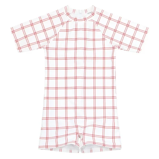 minnow Unisex Short Sleeve Rashguard One Piece Windowpane Hot