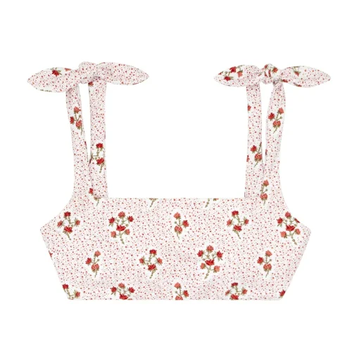 minnow Women's Tie Knot Bikini Top | Swim Raspberry Red Online