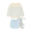minnow Baby Boys Knit Bundle Cream And Blue Stripe Discount