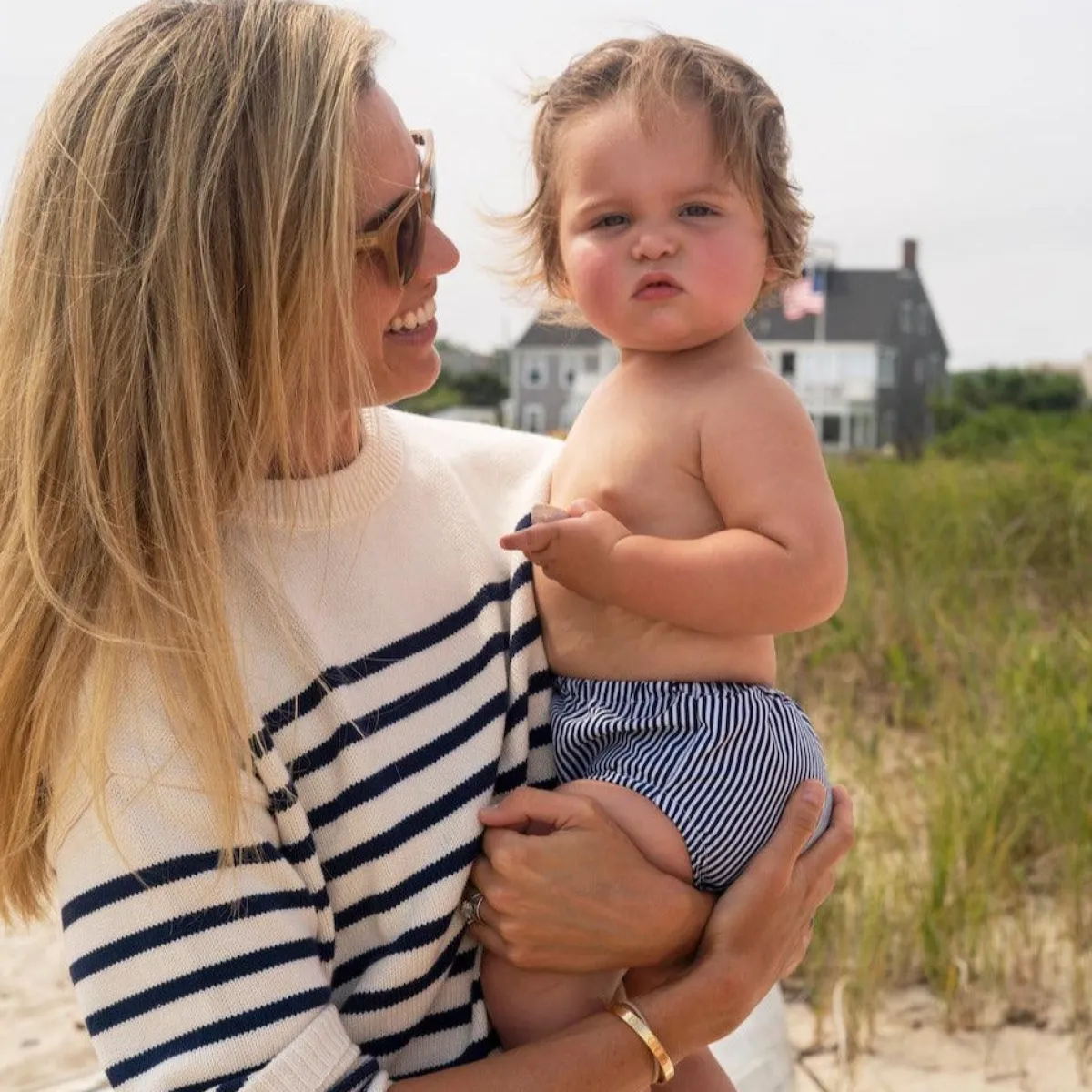 minnow Baby Diaper Cover | Swim Navy Stripe Discount