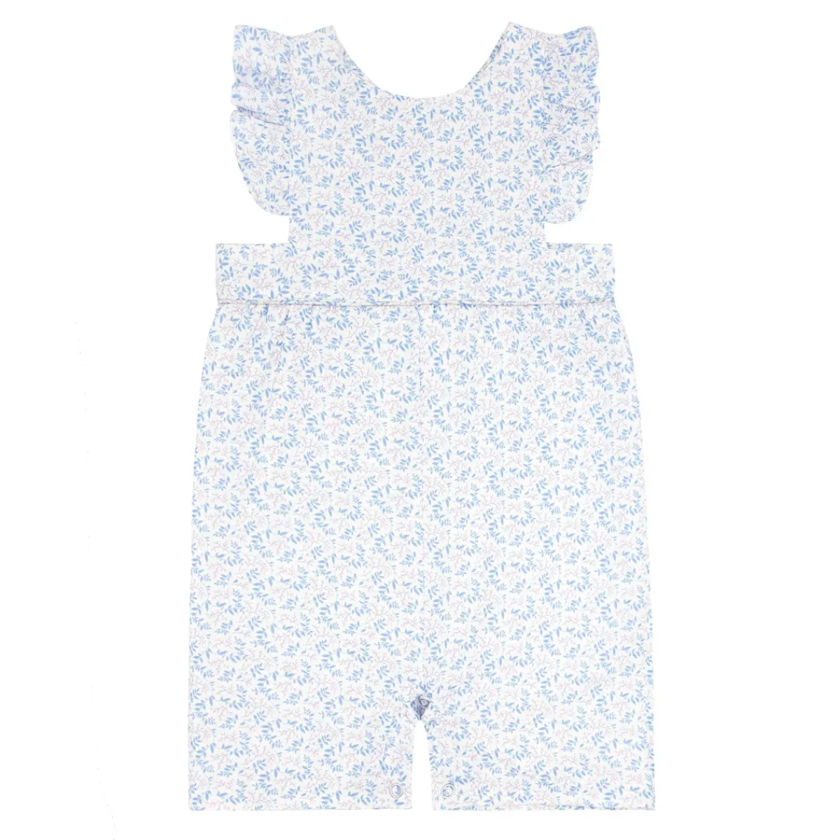 minnow Baby Girls Pinafore Romper Briland Blue Botanic New