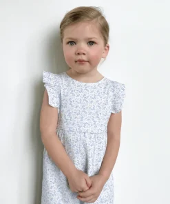 minnow Baby Girls Pinafore Romper Briland Blue Botanic Fashion