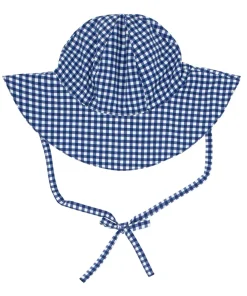 minnow Baby Sunhat | Swim Navy Gingham Outlet