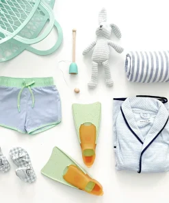 minnow Blue Stripe Cotton Knit Bunny New