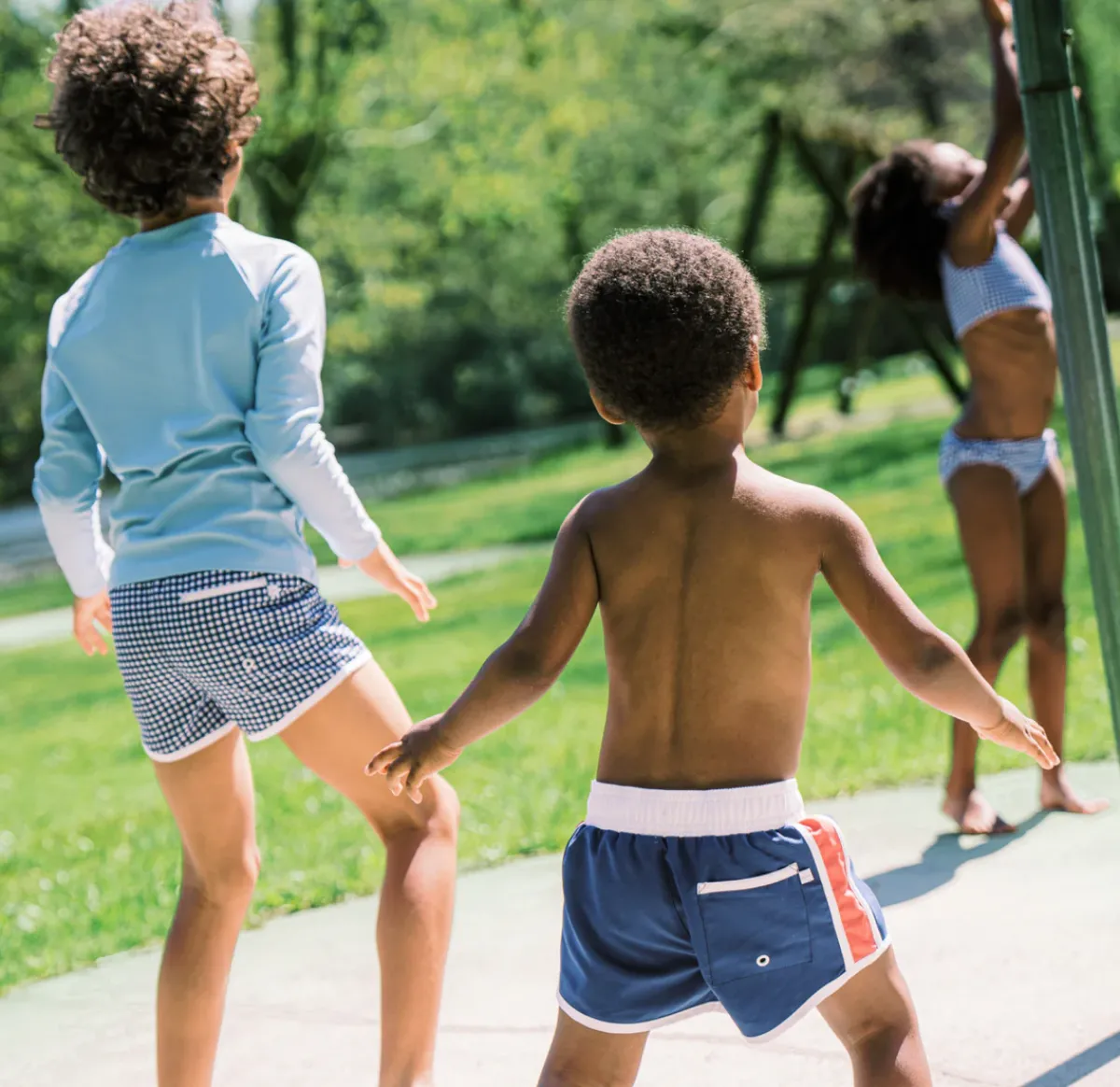 minnow Boys Boardie | Swim Navy Gingham Outlet