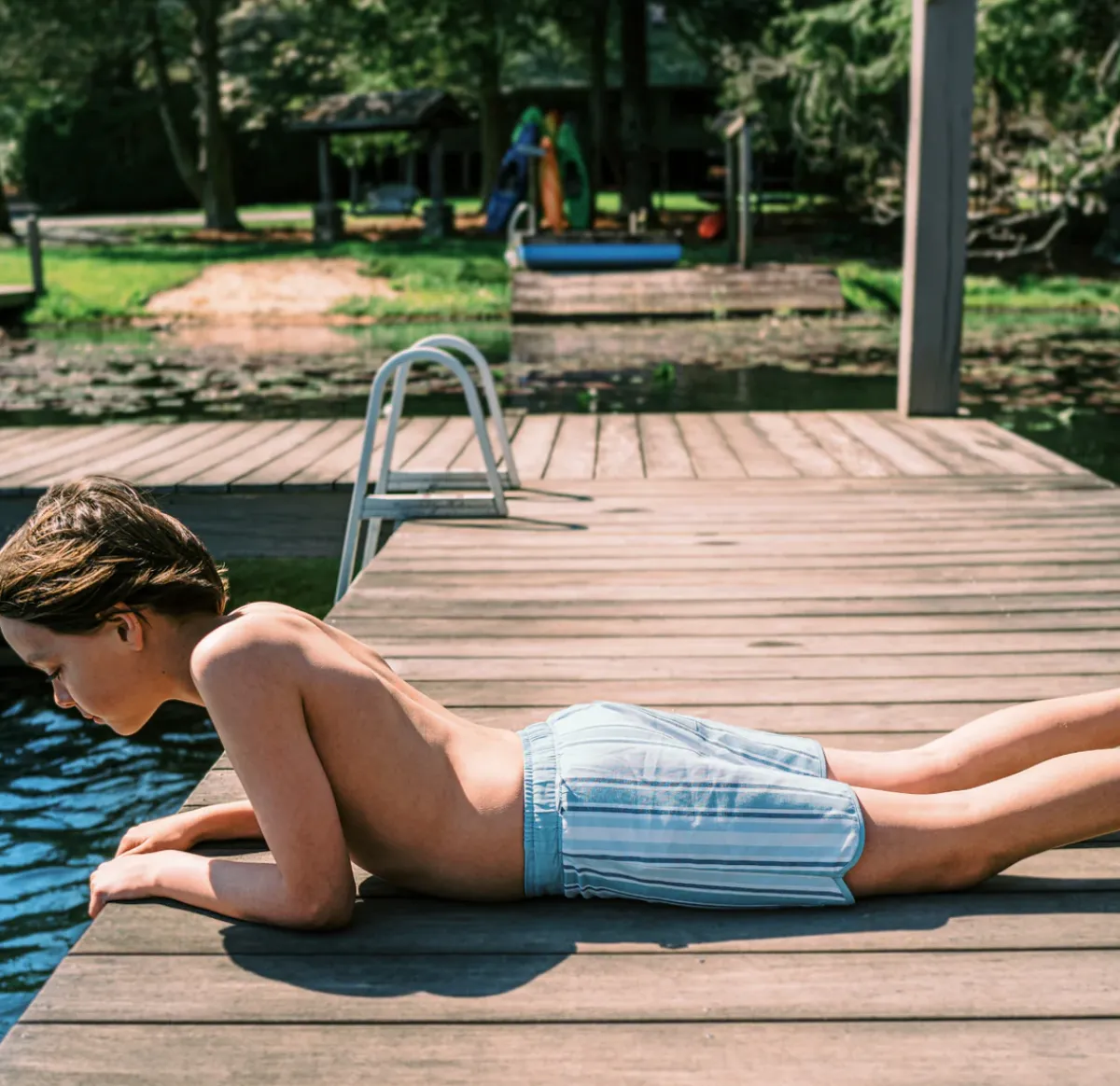 minnow Boys Boardshort | Swim Freshwater Stripe Best