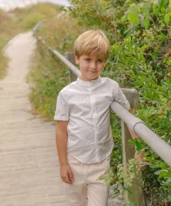 minnow Boys Button Down Shirt | White Best
