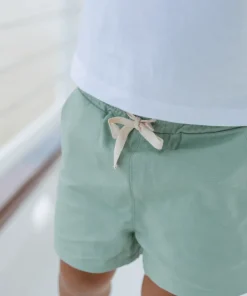 minnow Boys Canvas Short Sea Marsh Green Clearance