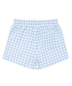 minnow Boys Canvas Short Oasis Blue Gingham Sale