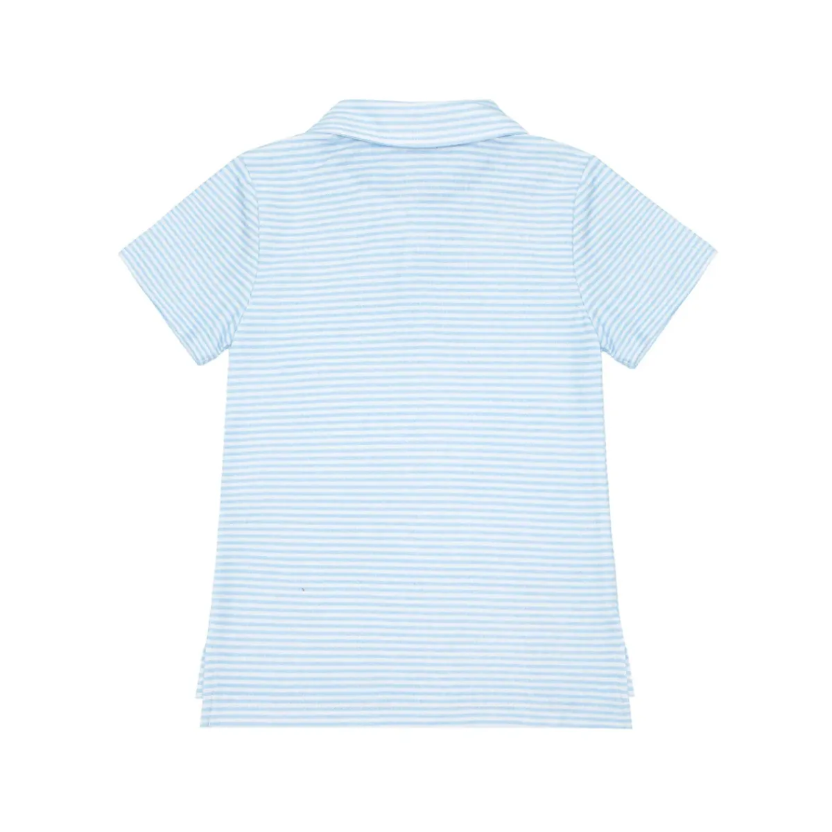 minnow Boys Cotton Polo Powder Blue Stripe Hot