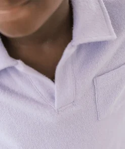 minnow Boys French Terry Polo Shirt Bay Lavender Hot