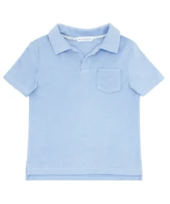 minnow Boys French Terry Polo Shirt Briland Blue Online