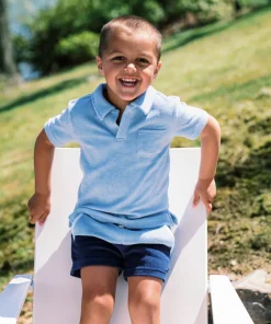 minnow Boys French Terry Short | Swim Freshwater Blue Navy Colorblock Discount