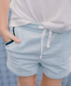 minnow Boys French Terry Short Light Blue Hot