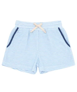 minnow Boys French Terry Short Powder Blue Stripe Hot
