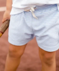 minnow Boys French Terry Short Powder Blue Stripe Hot