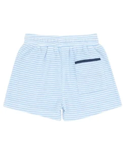 minnow Boys French Terry Short Powder Blue Stripe Hot