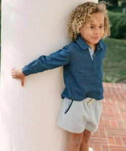 minnow Boys French Terry Short Sage Sale