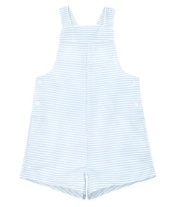 minnow Boys Overall Powder Blue Stripe Outlet
