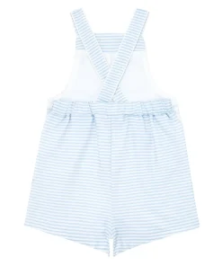 minnow Boys Overall Powder Blue Stripe Outlet