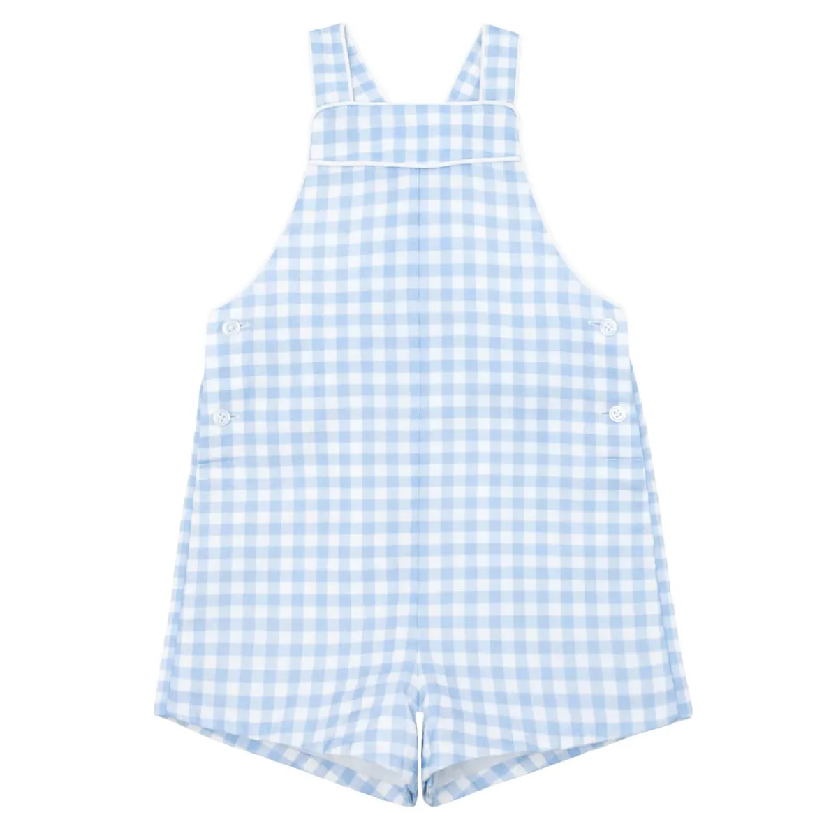 minnow Boys Overall Oasis Blue Gingham Best