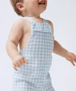 minnow Boys Overall Oasis Blue Gingham Best