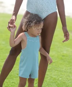 minnow Boys Short Overall Sea Blue Outlet